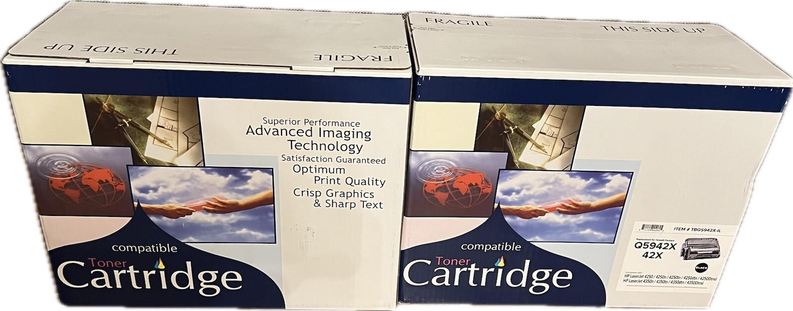 (2) Black High Yield Q5942X 42X Toner for HP LaserJet 4350 4350n 4350tn 4350dtn