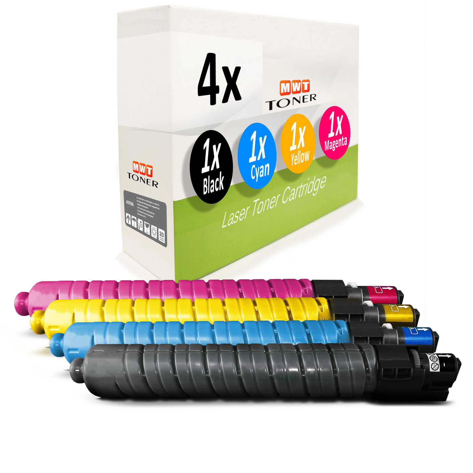 4X MWT Cartridge For Ricoh MPC4504 MPC5504 MPC6004 Multipack