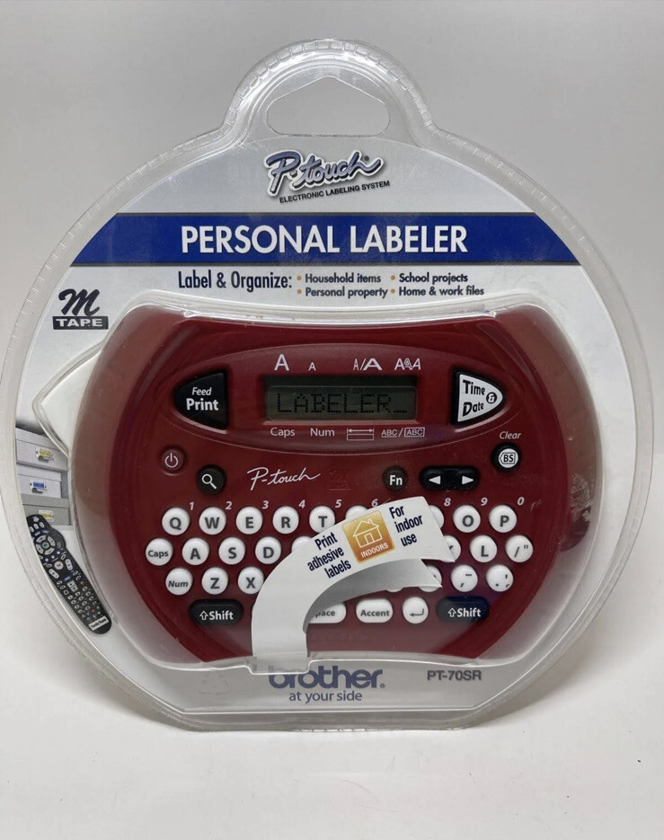  Brother PT-70SR Personal Handheld Labeler with special time & date function