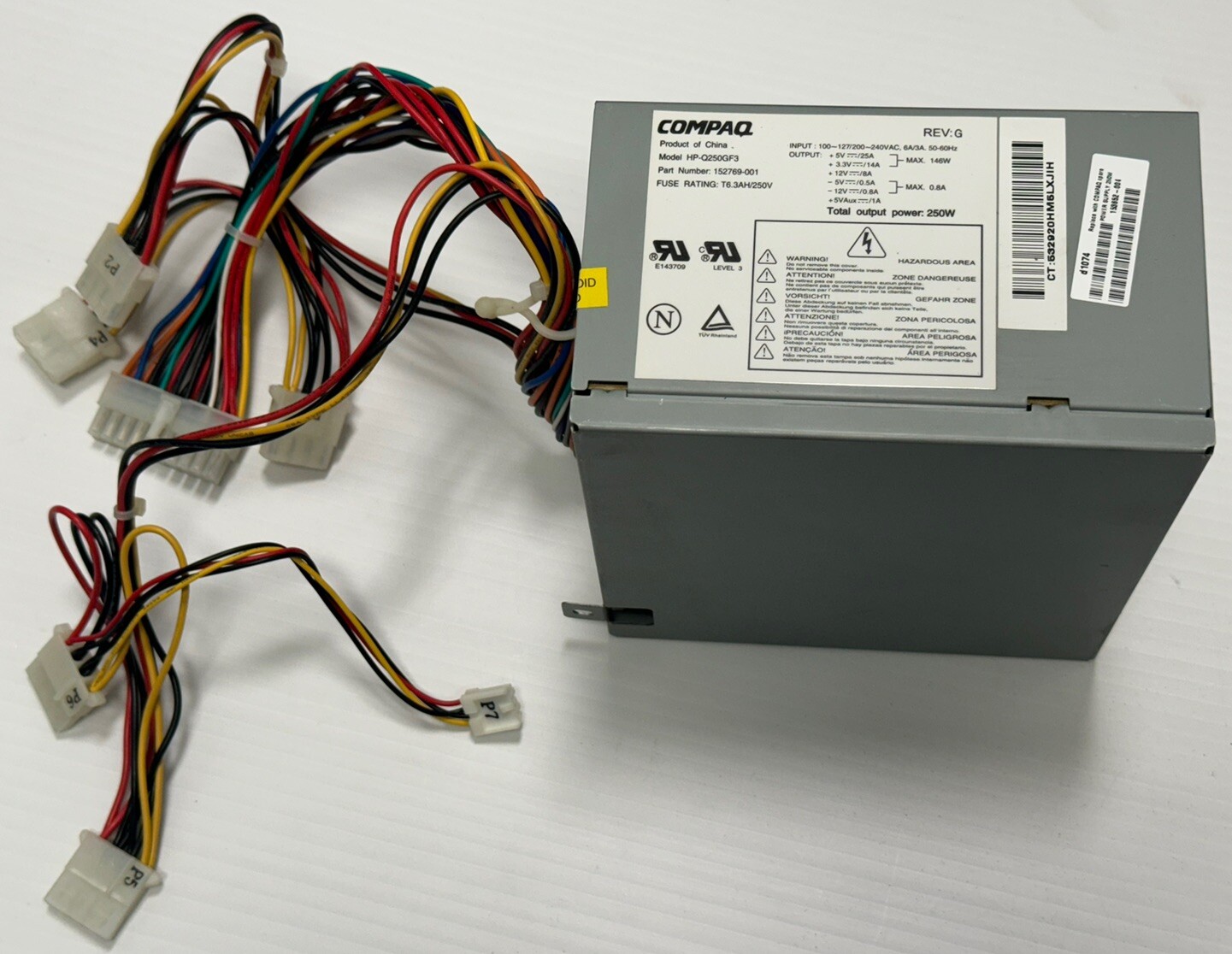 ⚡️💻 Compaq HP-Q250GF3 250W Power Supply 152769-001 WORKING
