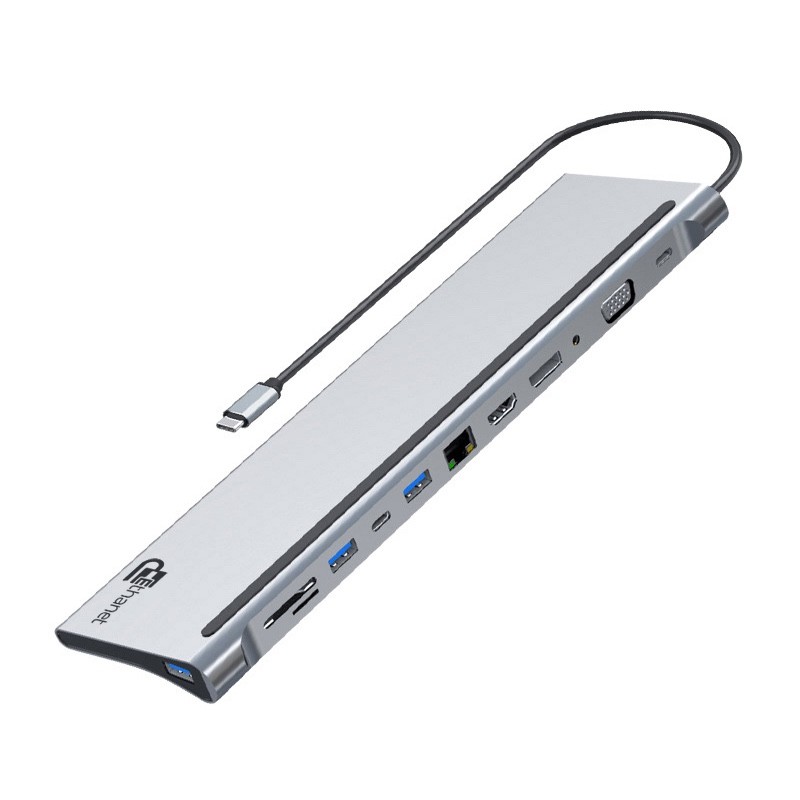 12-in-1 USB-C Docking Station, 4K Dual HDMI, VGA, 100W PD, Usb C Hub For Laptop.