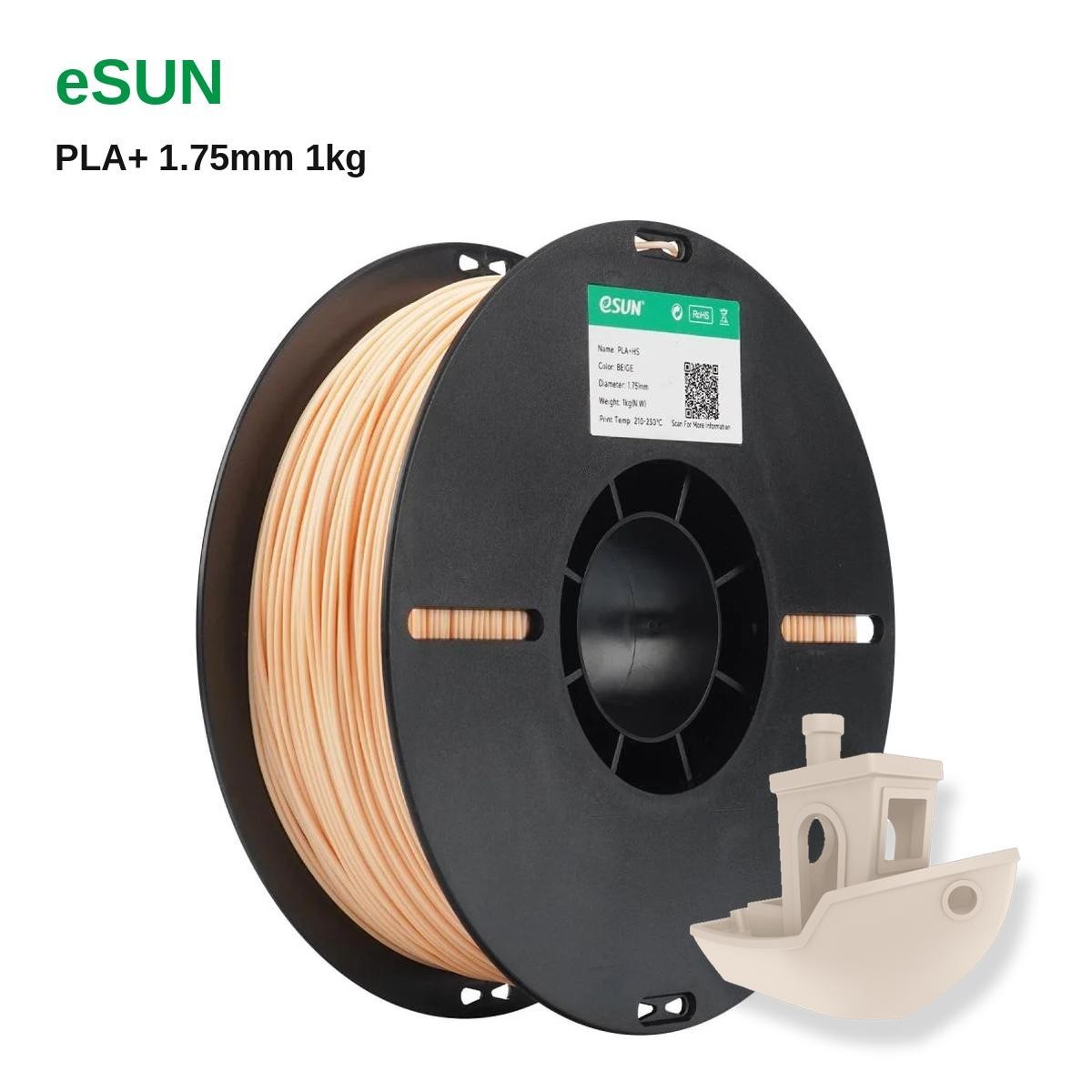 eSUN PLA+ 3D Printer Filament，1.75mm PLA Plus 1KG，+/-0.02mm，Most FDM 3D Printers