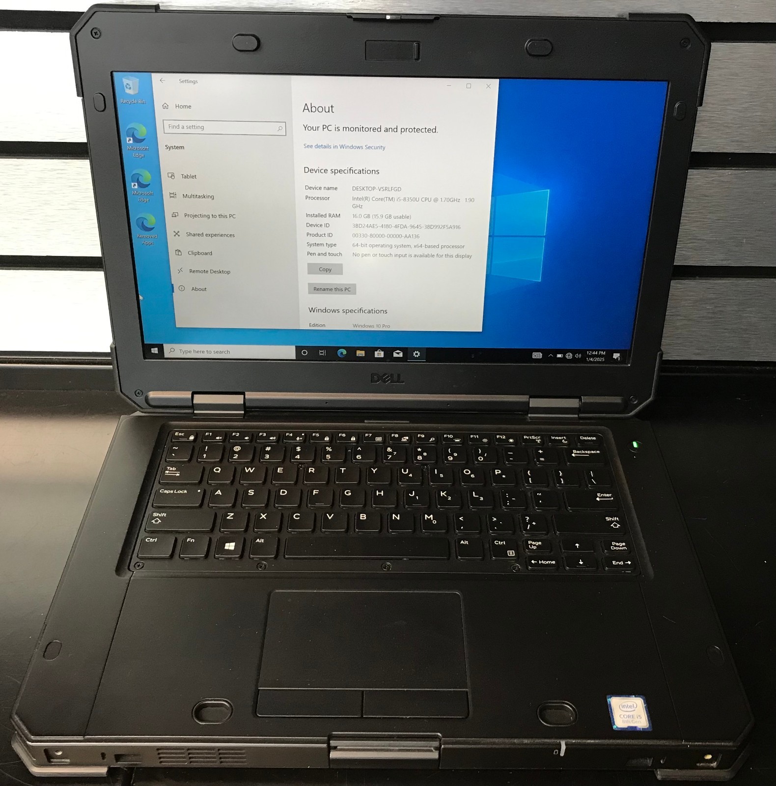 Dell Latitude 5420 Rugged 14" Laptop PC Core i5-8350U 16GB 256GB SSD W10 Pro (D)