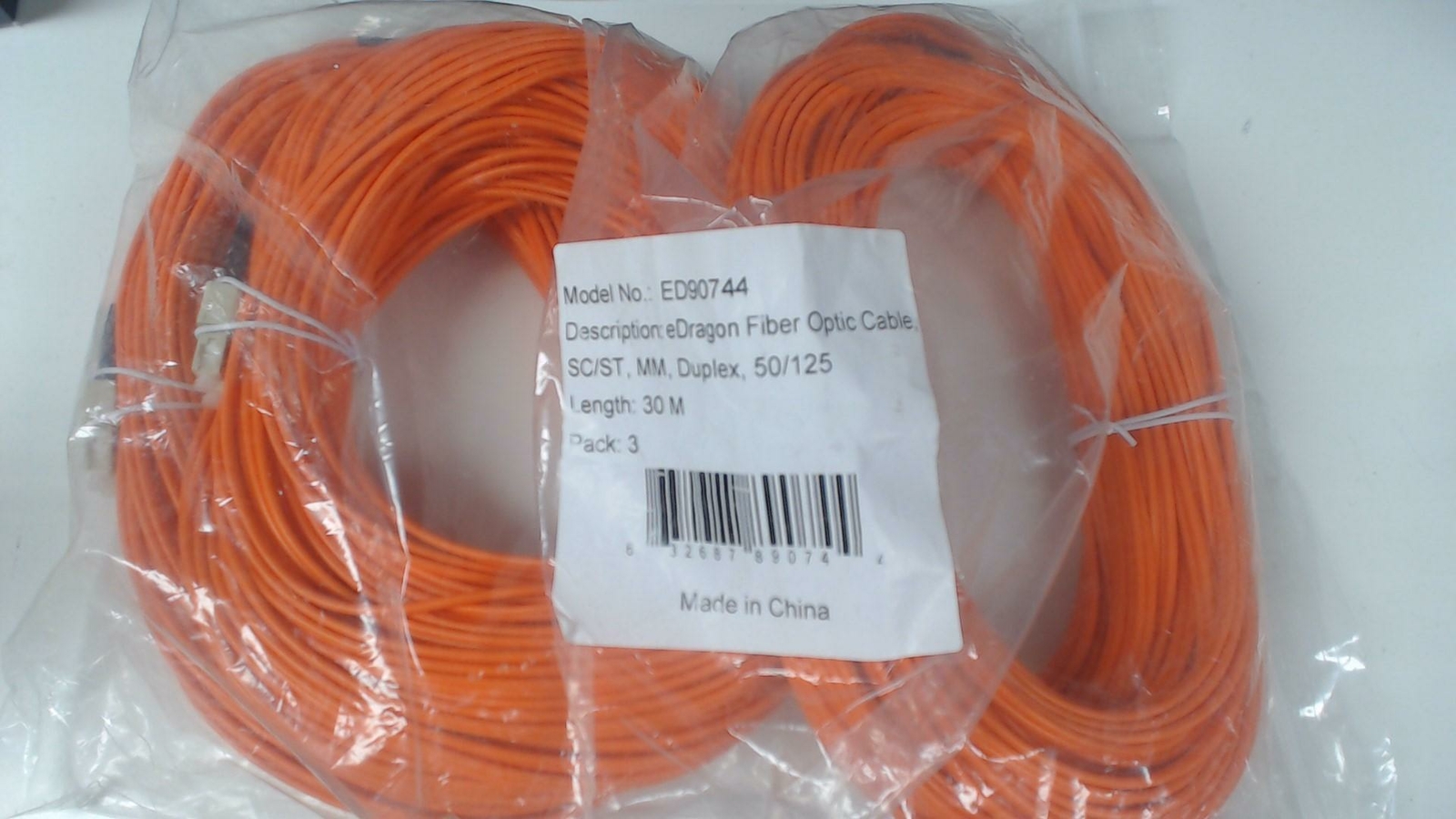 Pack of 3: 30M SC / ST SMultiMode 50/125 - Orange