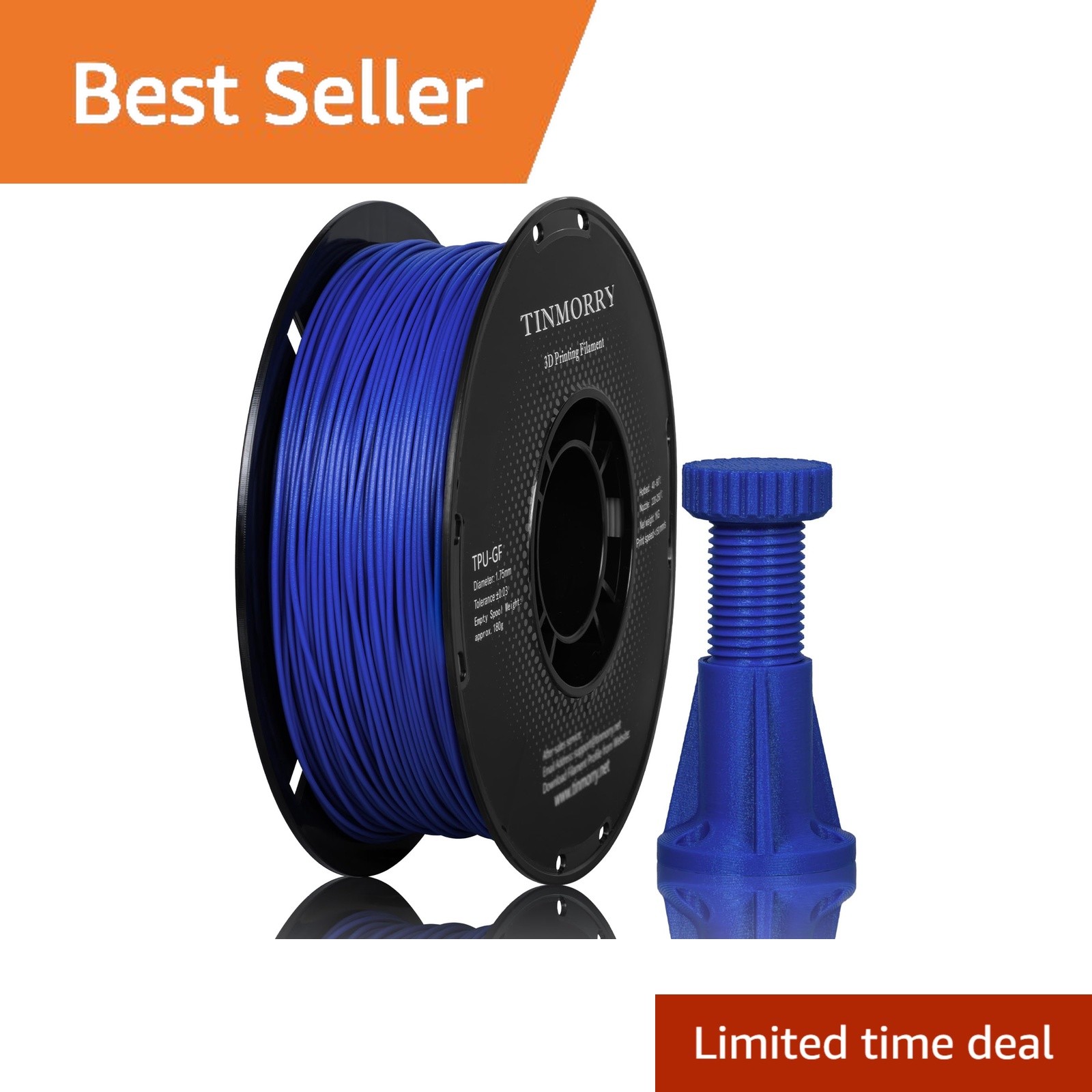 TINMORRY TPU-GF 3D Printer Filament 1.75mm, Blue