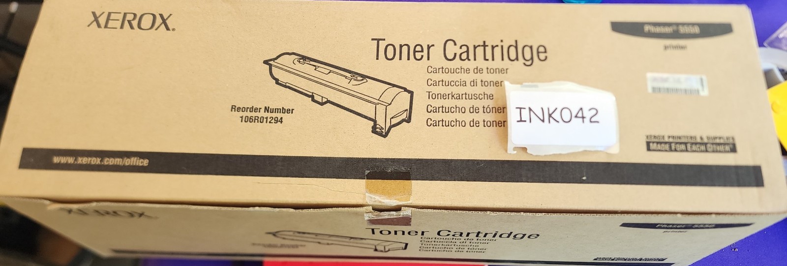 INKK042 - Xerox 106R01294 Toner Cartridge for Phaser 5550  - New Old Stock