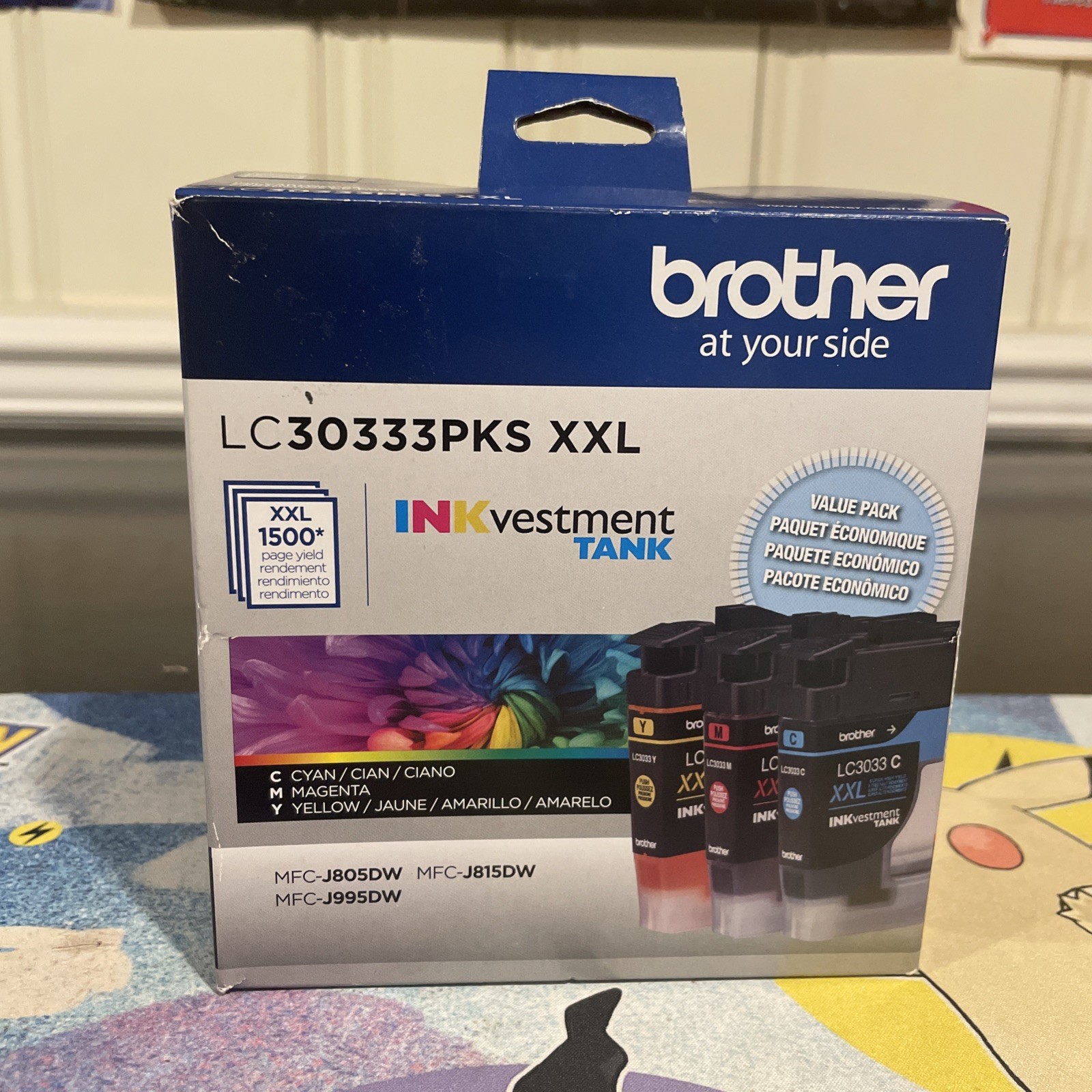NEW Brother LC3033 3PKS XXL INKvestment Tank 3 Pack Color Ink Carts EXP: 03/2025