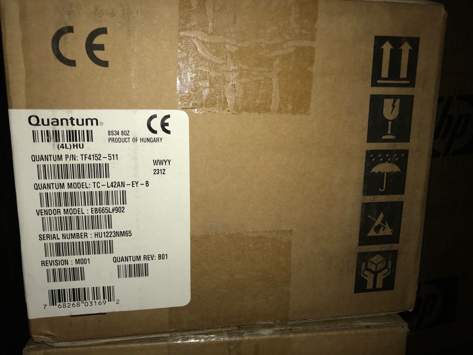 QUANTUM TC-L42AN-EY-B 800/1600 GB LTO4 INTERNAL TAPE DRIVE NEW RETAIL LTO-4