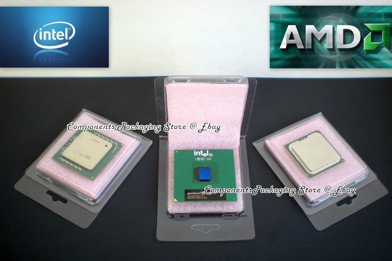 CPU Clam Shell Case for Intel AMD Processor with Anti Static Foam - Qty 20 New