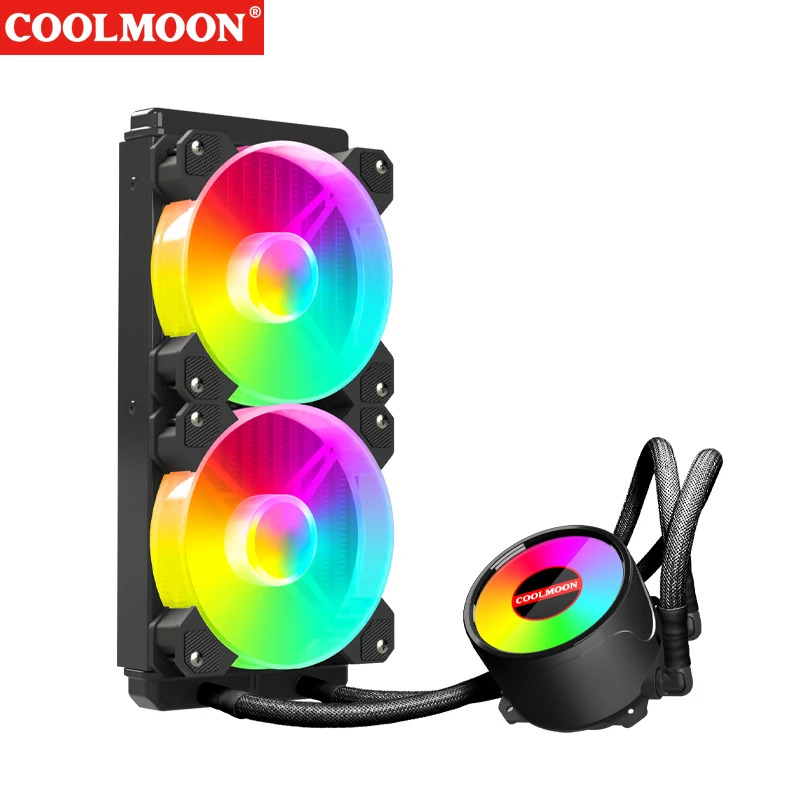 COOLMOON 240mm RGB All-in-One Liquid Computer CPU Cooler Radiator