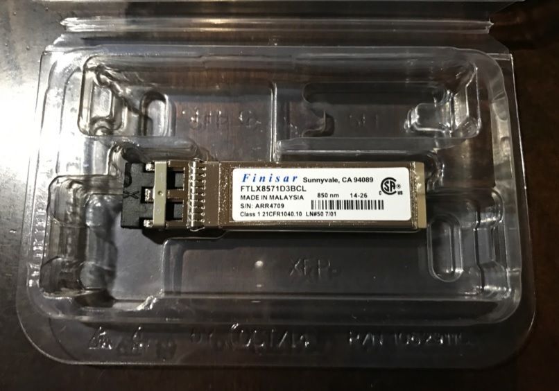 Finisar Avaya AA1403015-E6 SFP-10G-SR/SW Ethernet 10Gbps 850nm LC connector.