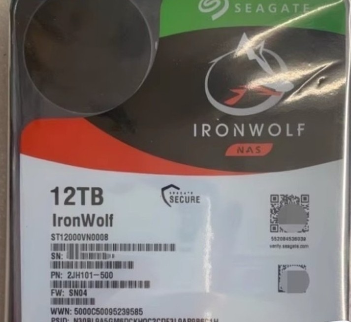 for Seagate ST12000VN0008 12TB IronWolf 3.5"SATA 7200rpm Internal Hard Drive HDD