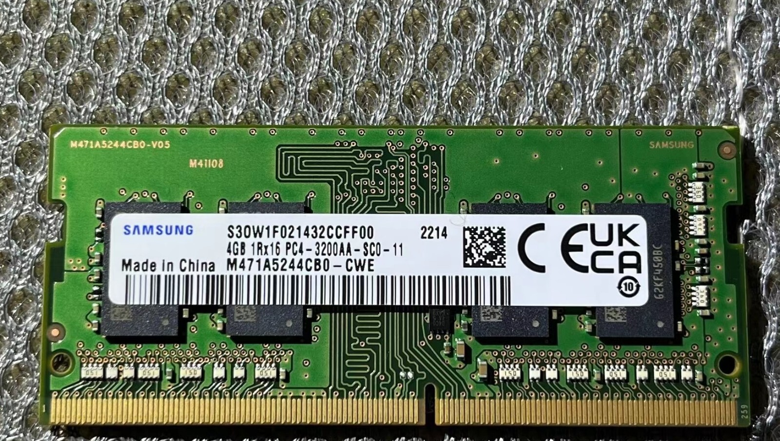 SAMSUNG 4GB DDR4 3200 Laptop SODIMM RAM 1Rx16 PC4-25600 for DELL HP Lenovo Acer