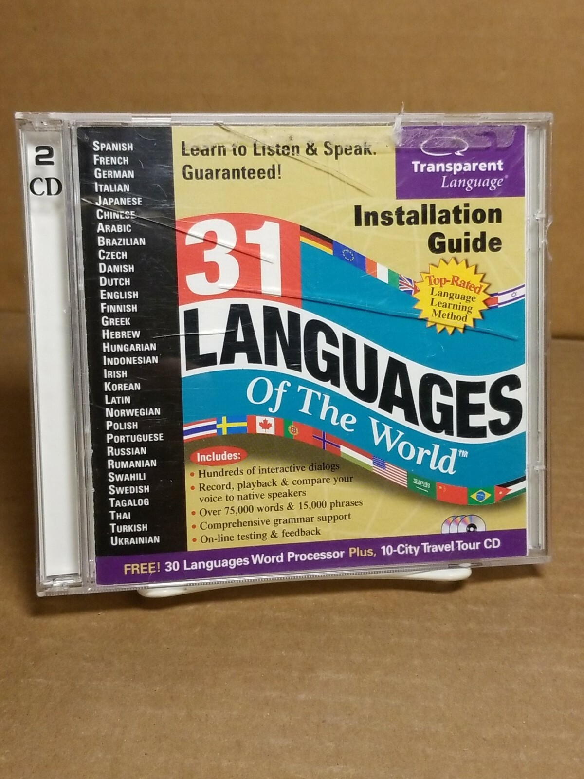 31 Languages of the World, Transparent Language, 2 CDs Windows Mac 