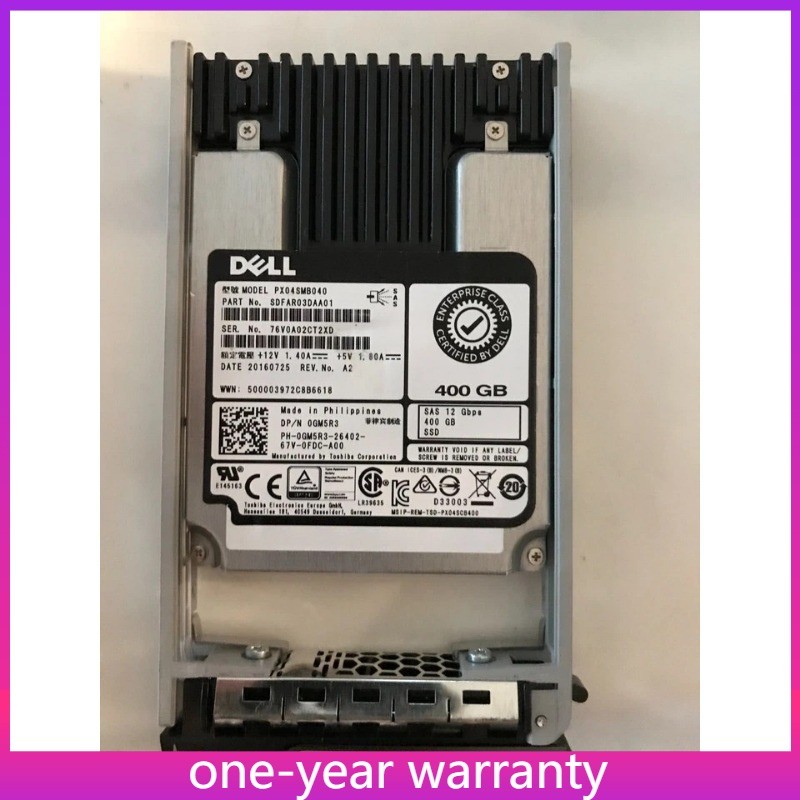 0GM5R3 GM5R3 DELL 400GB 12Gb/s SAS 2.5in MLC SSD R720 R730 R630 New