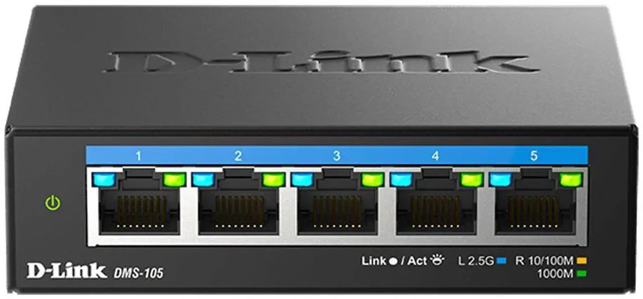 D-Link 5-Port Multi-Gigabit Unmanaged Switch Model DMS-105