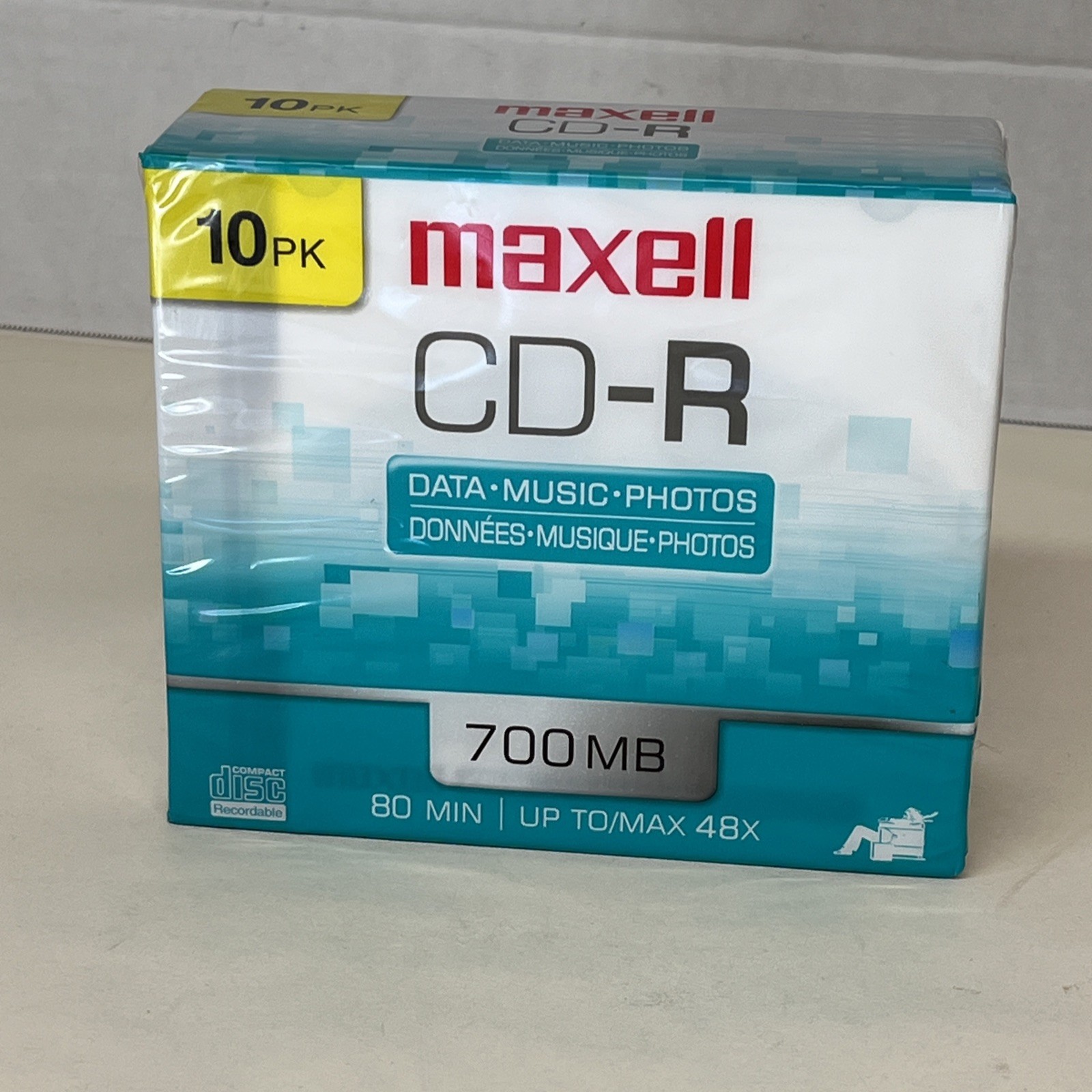Maxell® CD-R Media With Jewel Cases, 700MB/80 Minutes, Pack Of 10 Factory Sealed