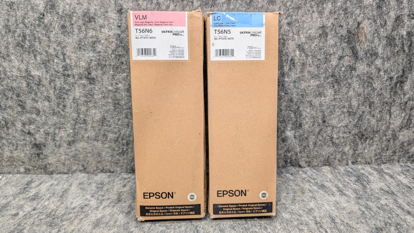 Epson UltraChrome PRO10 T56N6 Vivid Light Magenta & T56N5 Light Cyan Ink 700ml