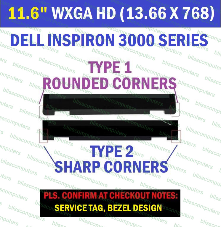YDX6M Dell Inspiron 3152 3153 LCD Glass Touch Screen Panel Digitizer Bezel
