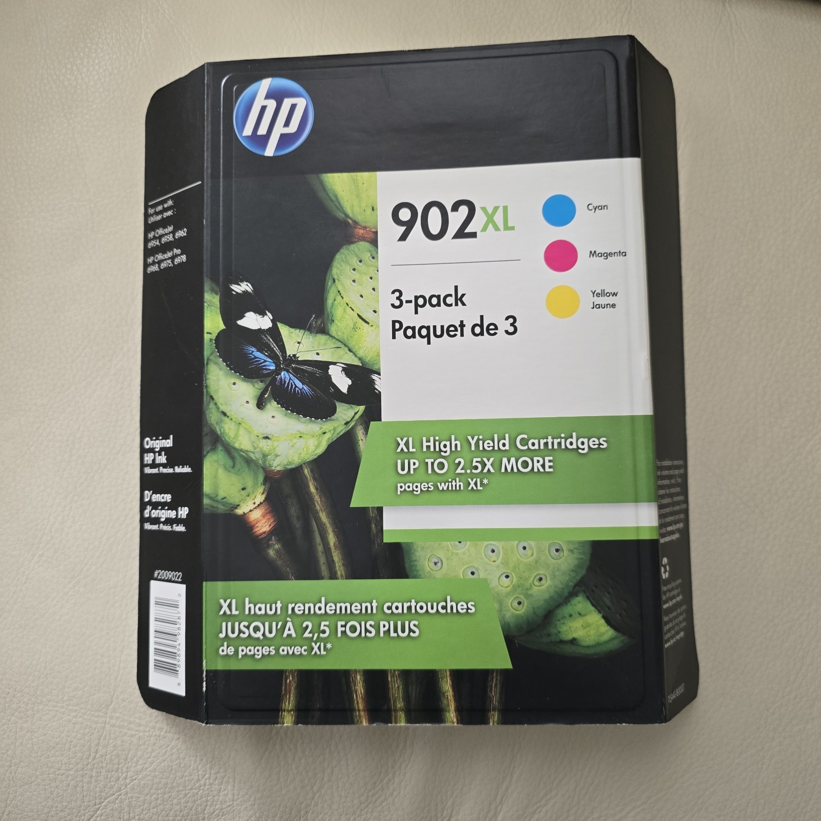 NEW SEALED Genuine HP 902XL Black and Color 4PK Ink Cartridges
