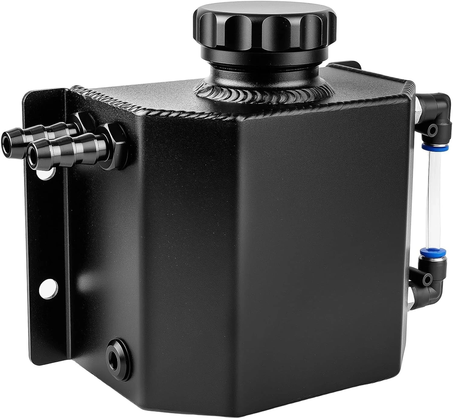 Coolant Overflow Tank, Aluminum Coolant Reservoir Tank, 1L Universal Reservoir E