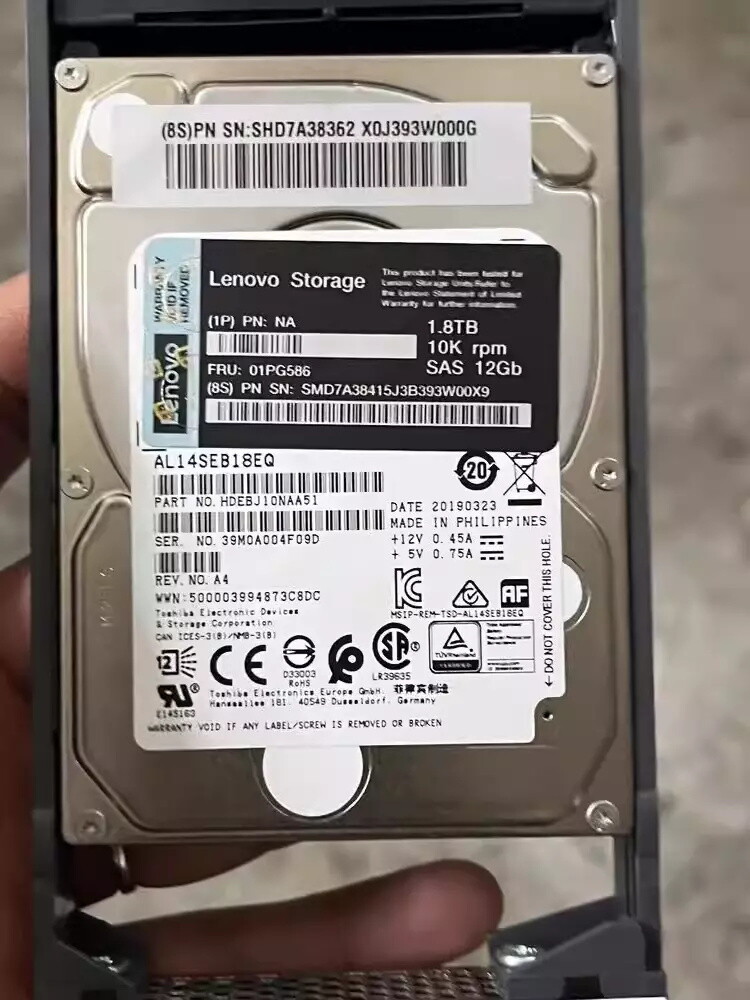 FIT FOR Lenovo Storage DM 01PG586 4XB7A39382 1.8TB 10K 12G 2.5'' HDD Hard Drive