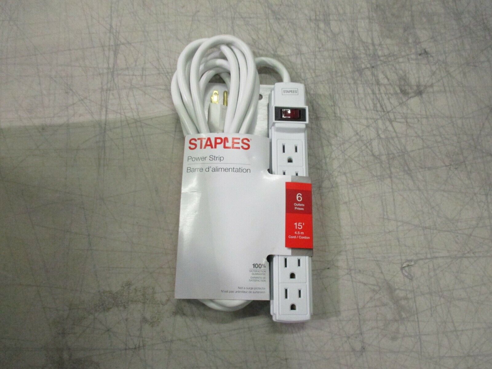6 Outlet Power Strip Grounded 15A 125V 15' Brand New