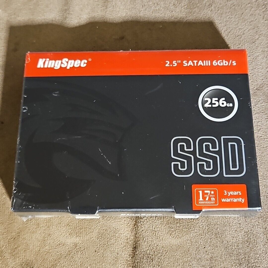 KingSpec SSD 256GB hdd 2.5 Sata III Hard Disk Drive New Sealed P3-256