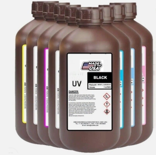 COMPATIBLE LED Curable UV INK REFILL FOR EPSON L800 i3200 DX5 XP600 (SHIP FREE)