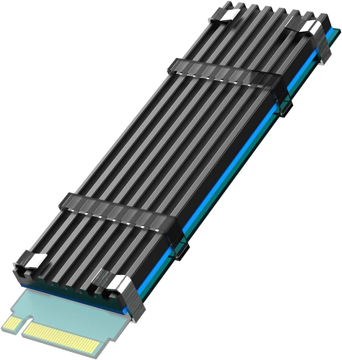 GLOTRENDS M.2 NVMe SSD Heatsink 22x70x3mm, Aluminum Heat Sink Cooler with The...