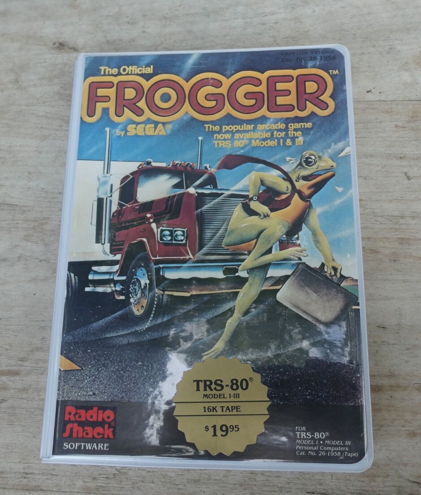 Sega TRS-80 Frogger Model I-III 16k Tape Radio Shack Complete In Box 1983