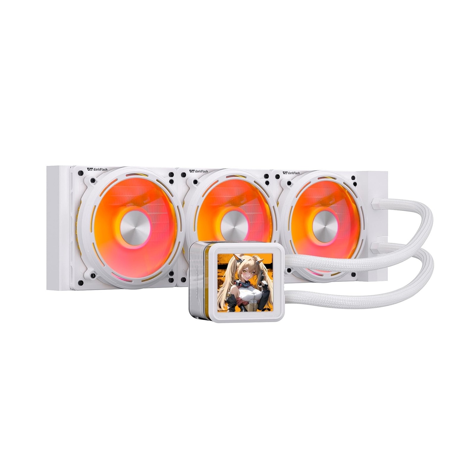 darkFlash DE360 All-in-one Liquid CPU Cooler, 2.88” LCD Screen with 480 *