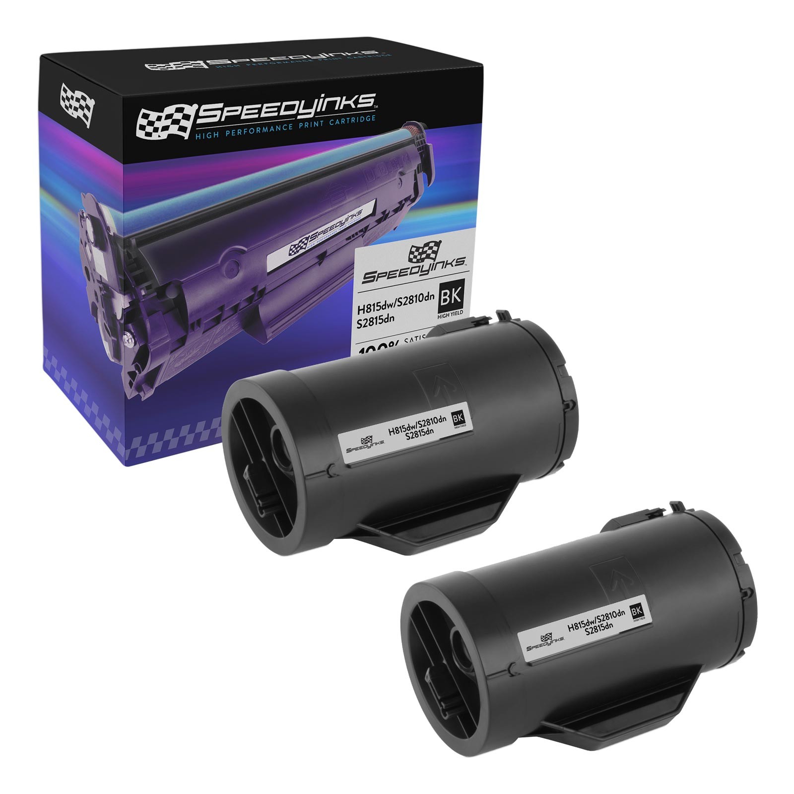 2pk Compatible Dell 593BBMF Black Toner Cartridge (47GMH) 6K Page Yield