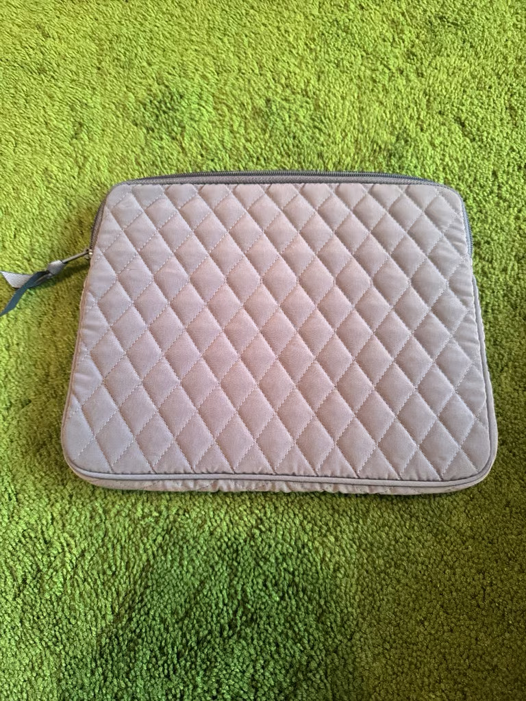 Vera Bradley  Floral Padded Zipper Tablet iPad Case Sleeve Gray Teal