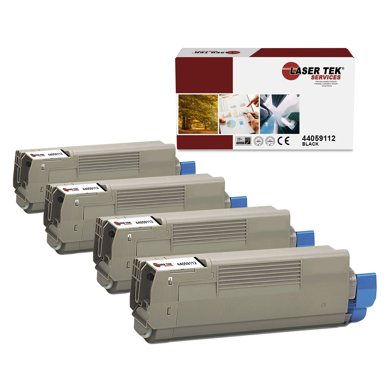 4Pk LTS 44059112 Black HY Compatible for Okidata C830dn C830dtn C830n Toner
