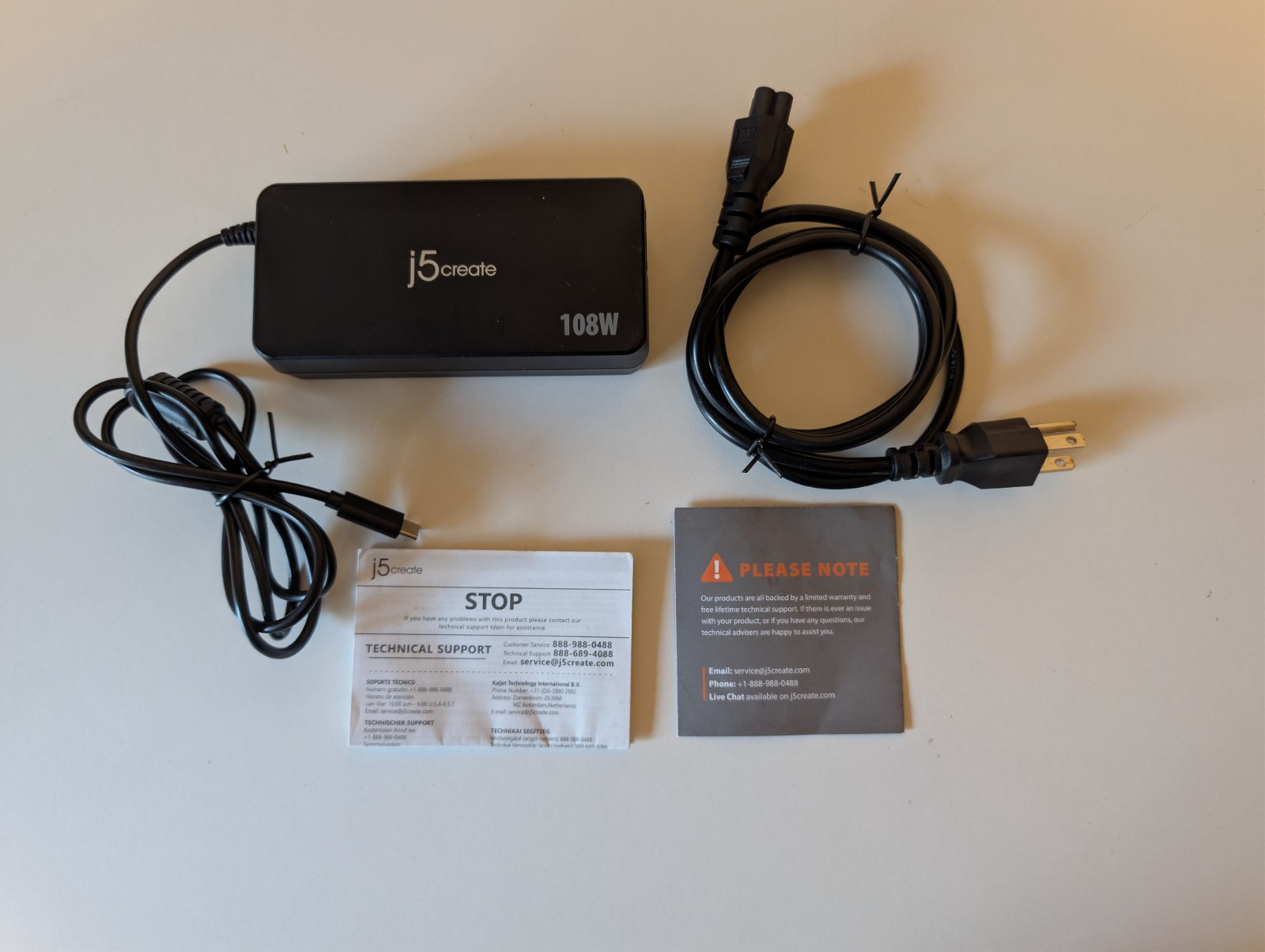 j5 Create 108W Super Charger JUP34108 100W USB‑C Super Charger Dual Port Fast PD