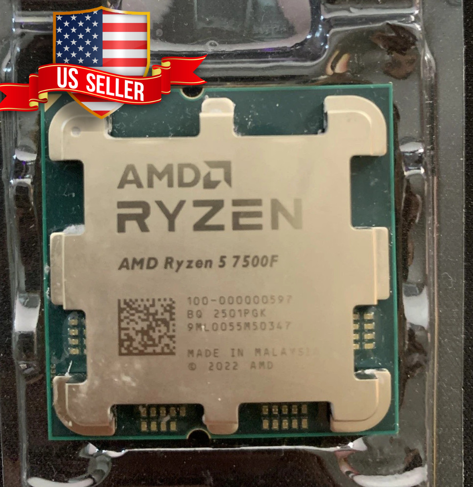 (Used) AMD Ryzen 5 7500F 6-Core 12-Thread Socket AM5 CPU OEM Tray