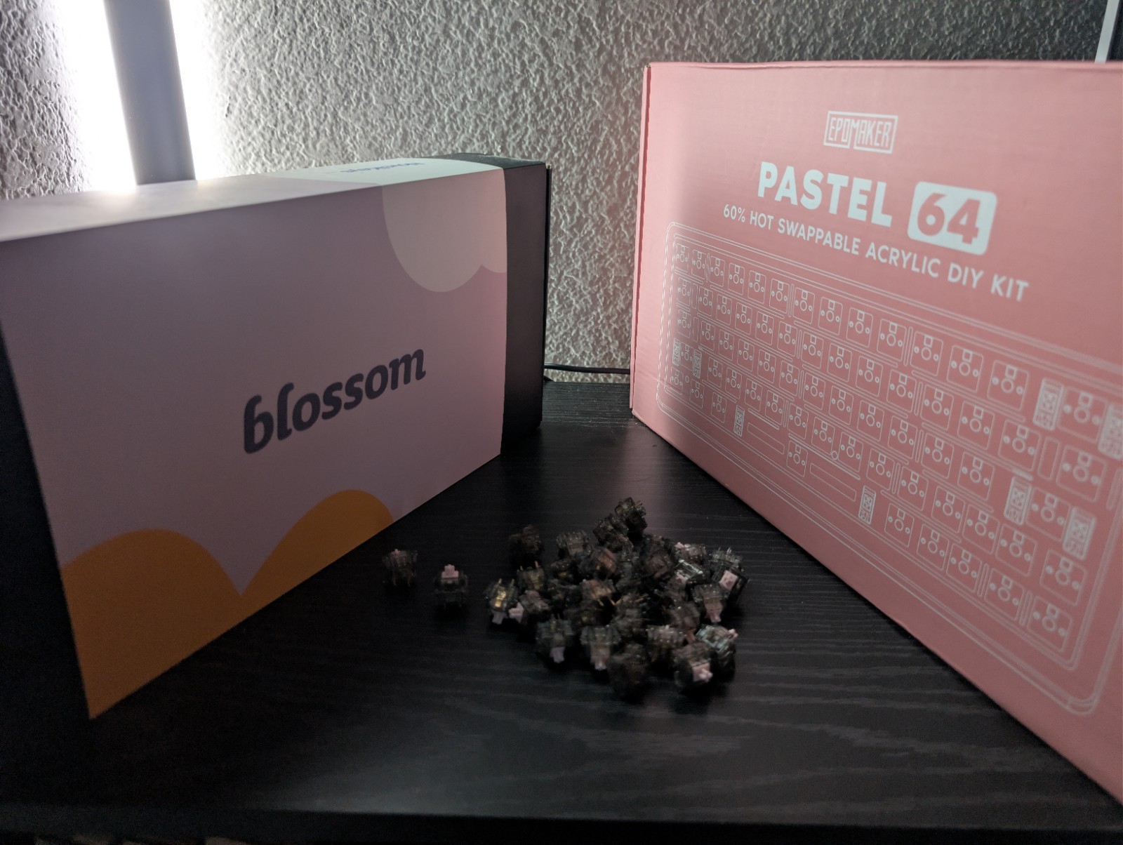 EPOMAKER Pastel 64 60% Hot Swap RGB Mechanical Keyboard Silent Alpaca NK Blossom