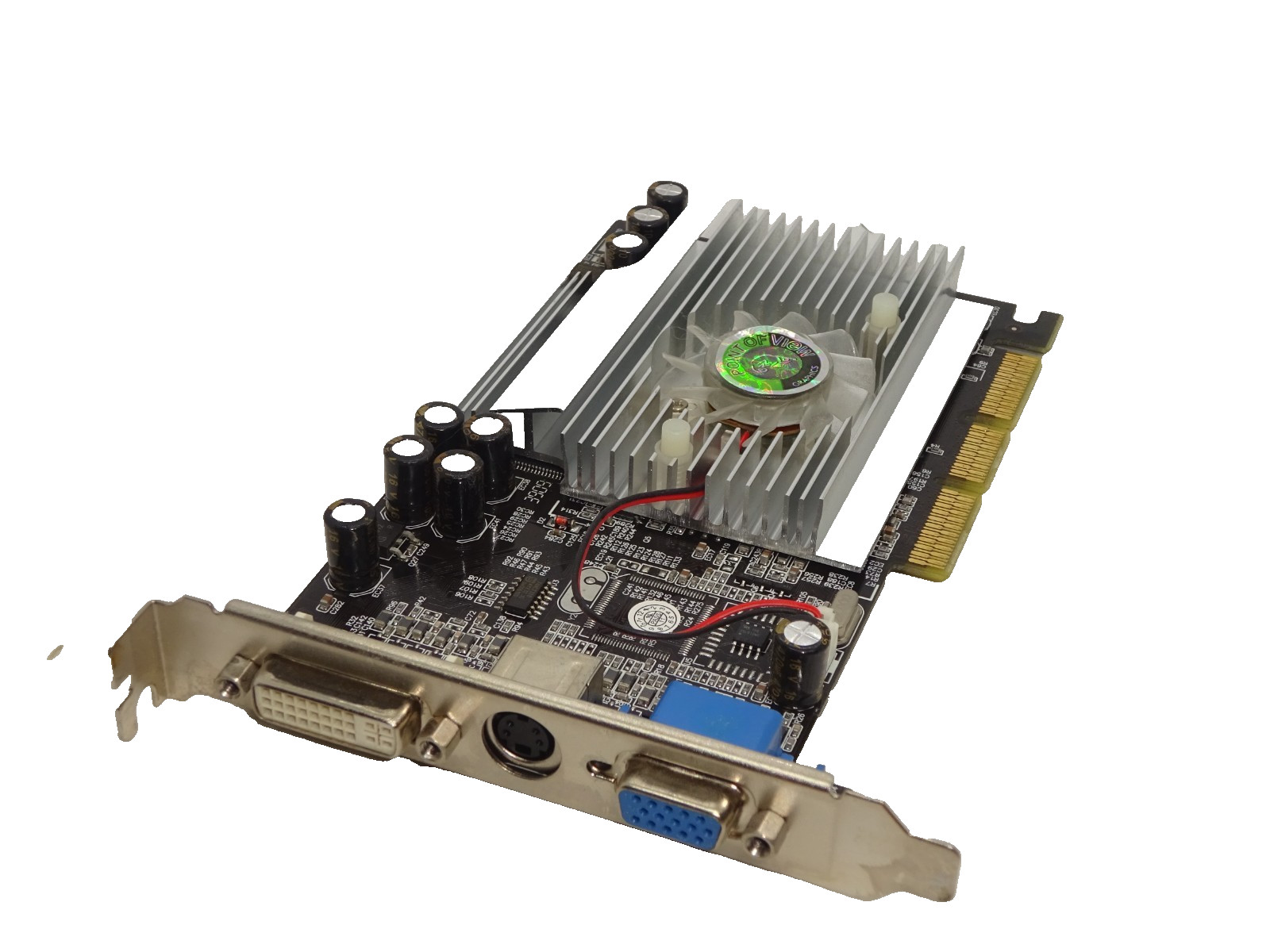POV GeFORCE FX 5500 256MB DDR AGP GRAPHICS CARD TV-Out DVI VGA #GK12088