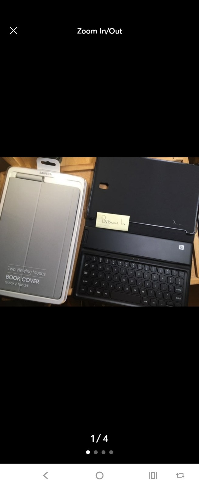 Official Samsung Book Cover Keyboard for Galaxy Tab S4