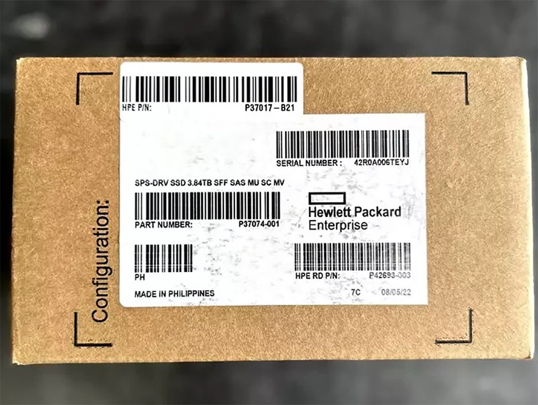 NEW HPE P37017-B21 P37074-001 2.5'' 3.84TB SAS 12G MU SFF SSD Solid State Drive