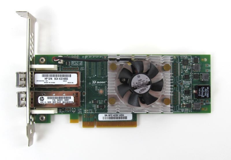HP QLE2662-HP 16Gb Dual Port HBA QW972-63001 FH w/ SFPs 699765-001