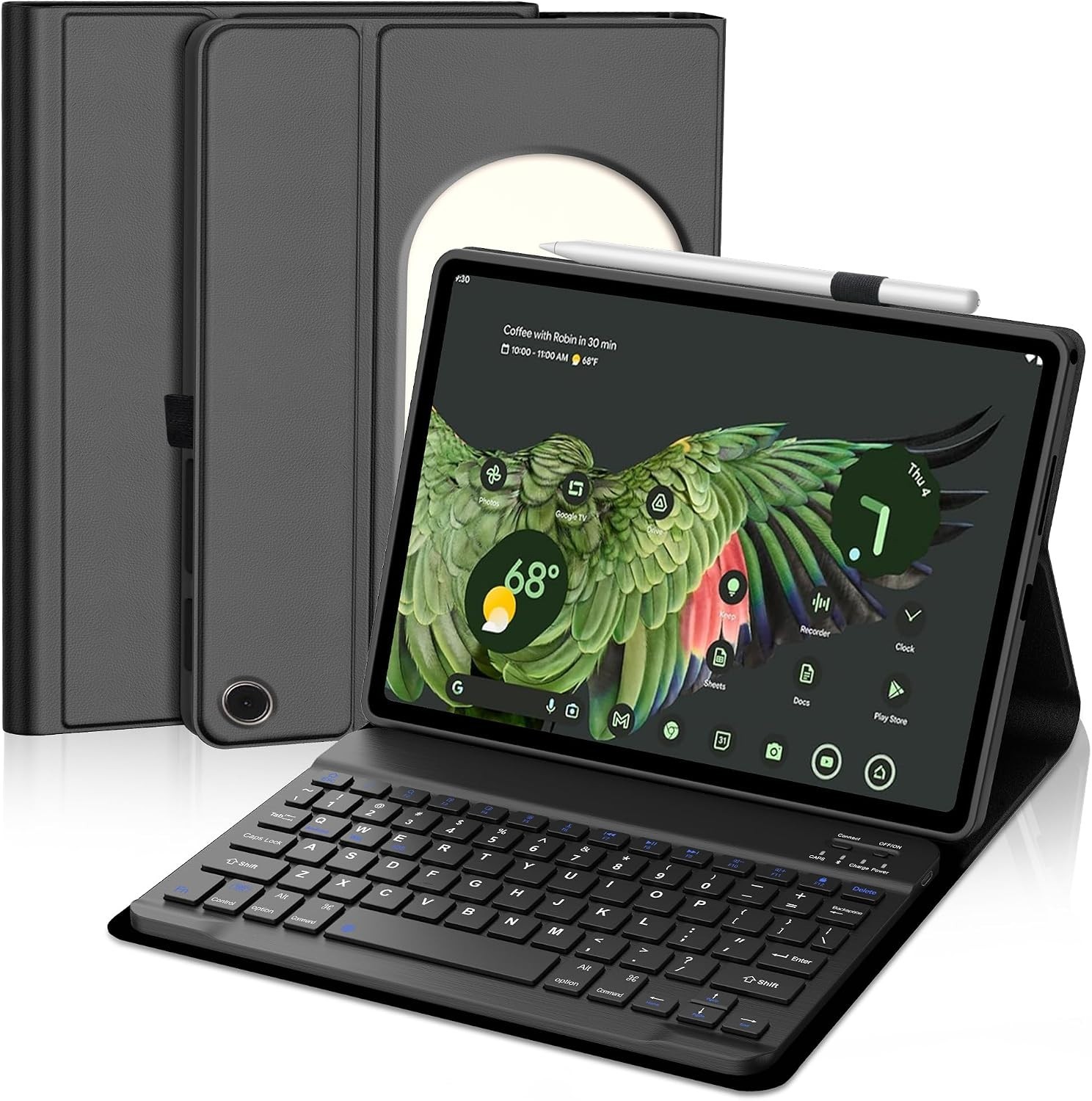 Pixel Tablet 11 Inch Case with Keyboard, Smart Keyboard Cover for Google Pixe...