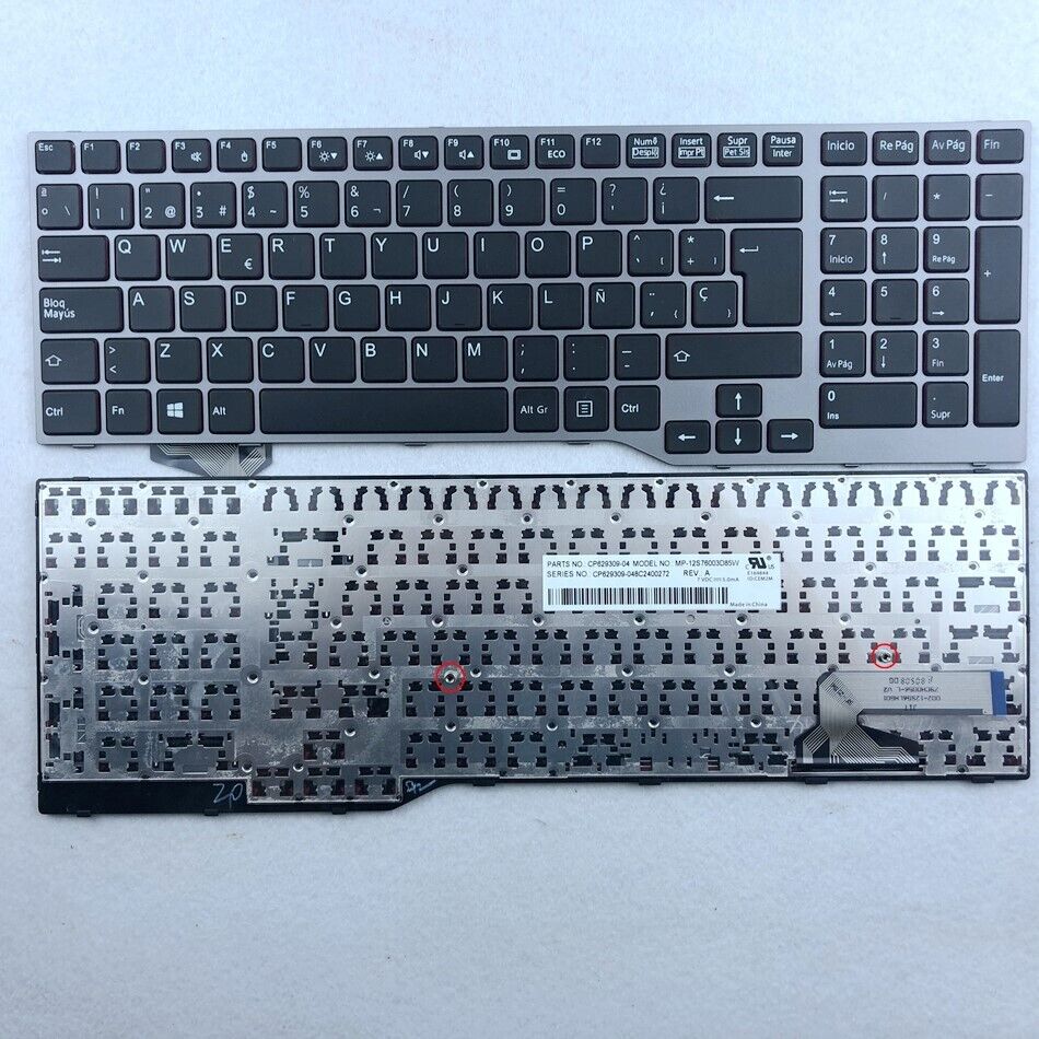 Spanish Keyboard For Fujistu E754 Lifebook E753 E756 E554 E556 H730 H760 H770