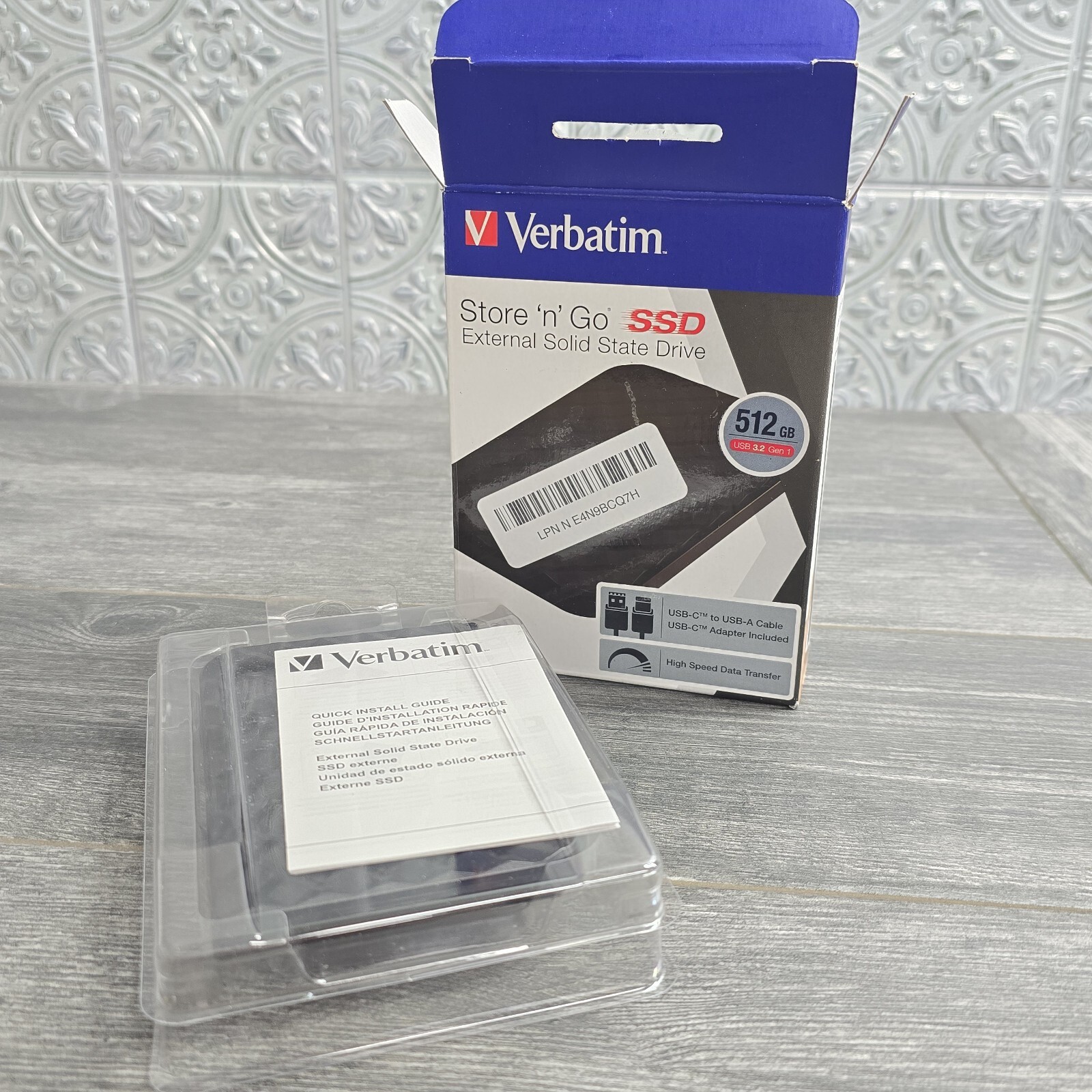 VERBATIM - Store 'n' Go SSD USB 3.2 Gen 1 External Solid State Drive, 512GB