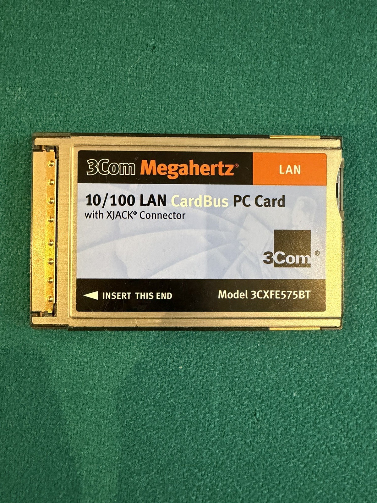 3Com Megahertz 3CXFE575BT 10/100 CardBus LAN Card w/ Built-In XJACK