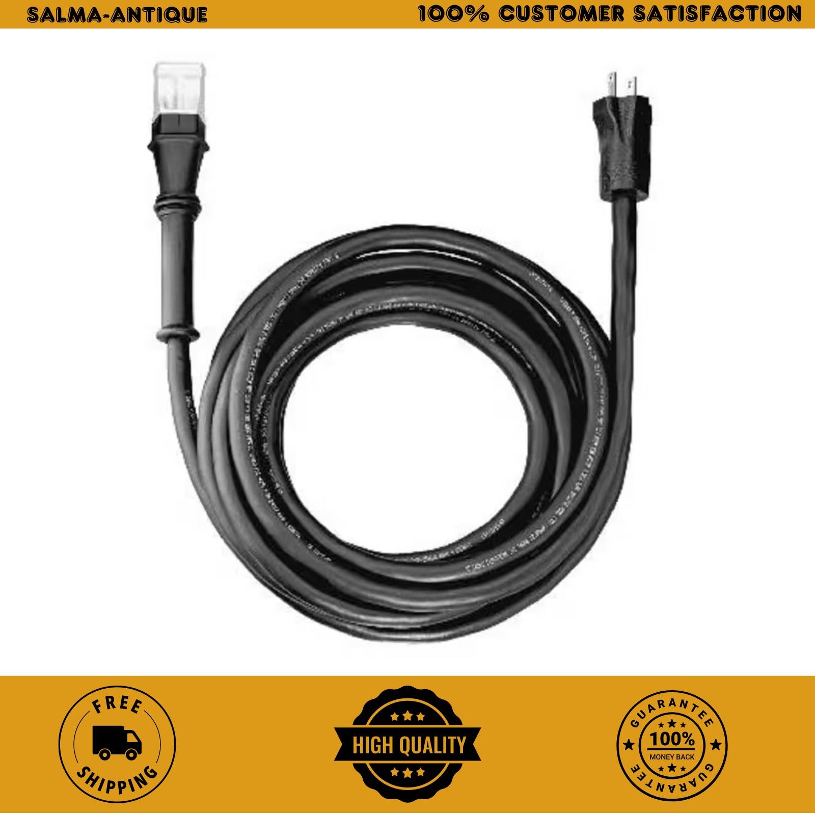 Hilti 196.9 in. TE 3000 Detachable Power Supply Cord with Rectangle Connector