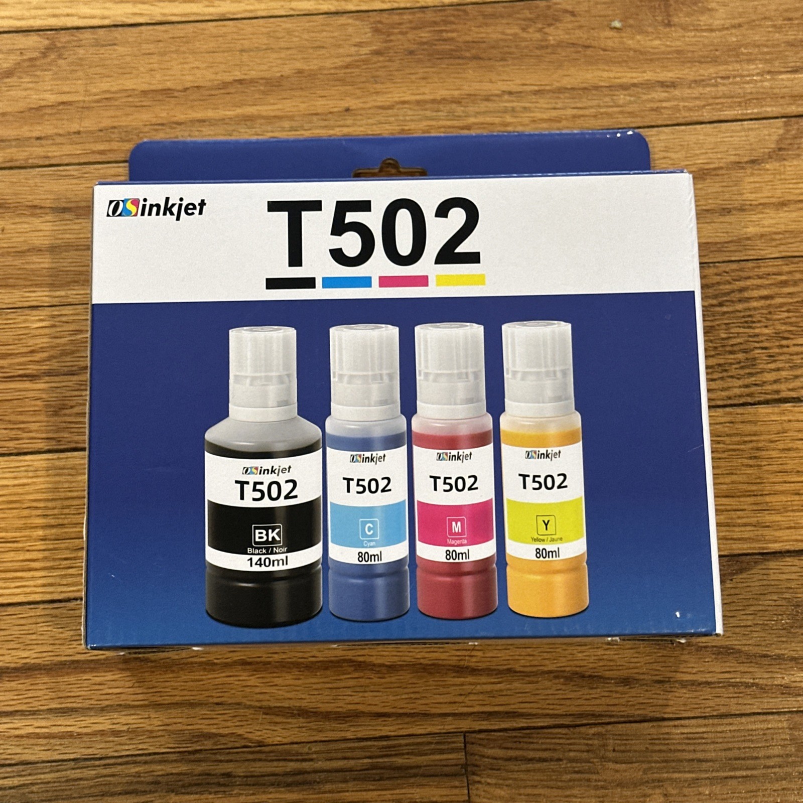 5 pack T502 Ink Refill Bottles For Epson 502 EcoTank, Supertank Printers