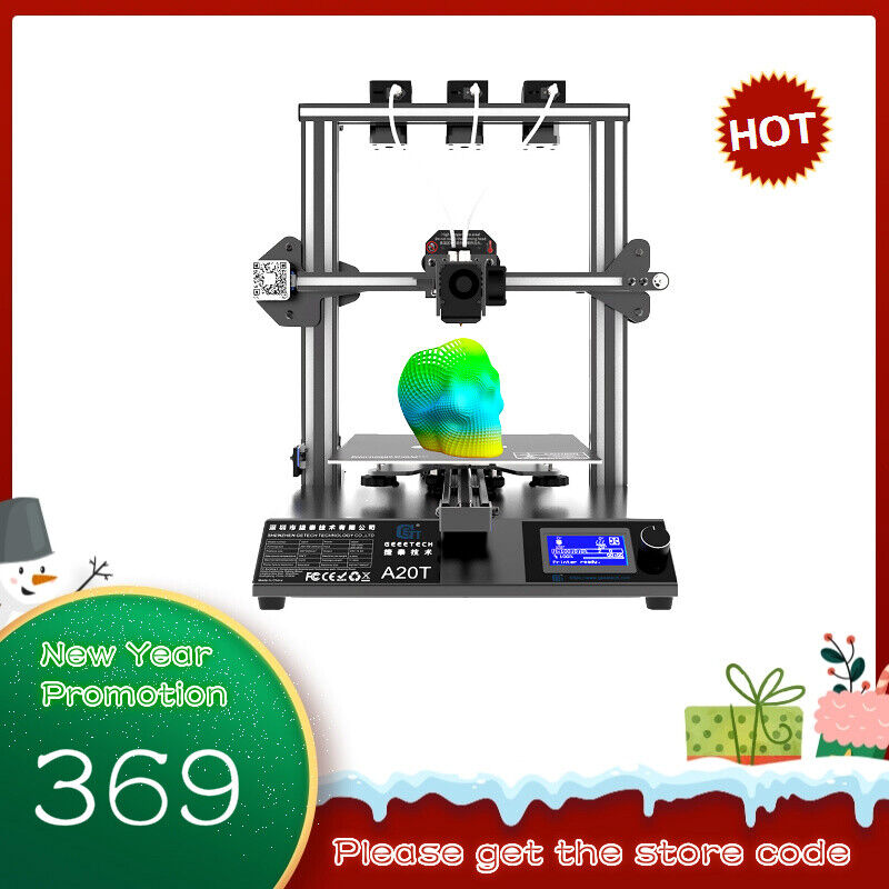 Geeetech A20T Large 3D Printer Multi Color FDM 3D Printer Gift 3D touch