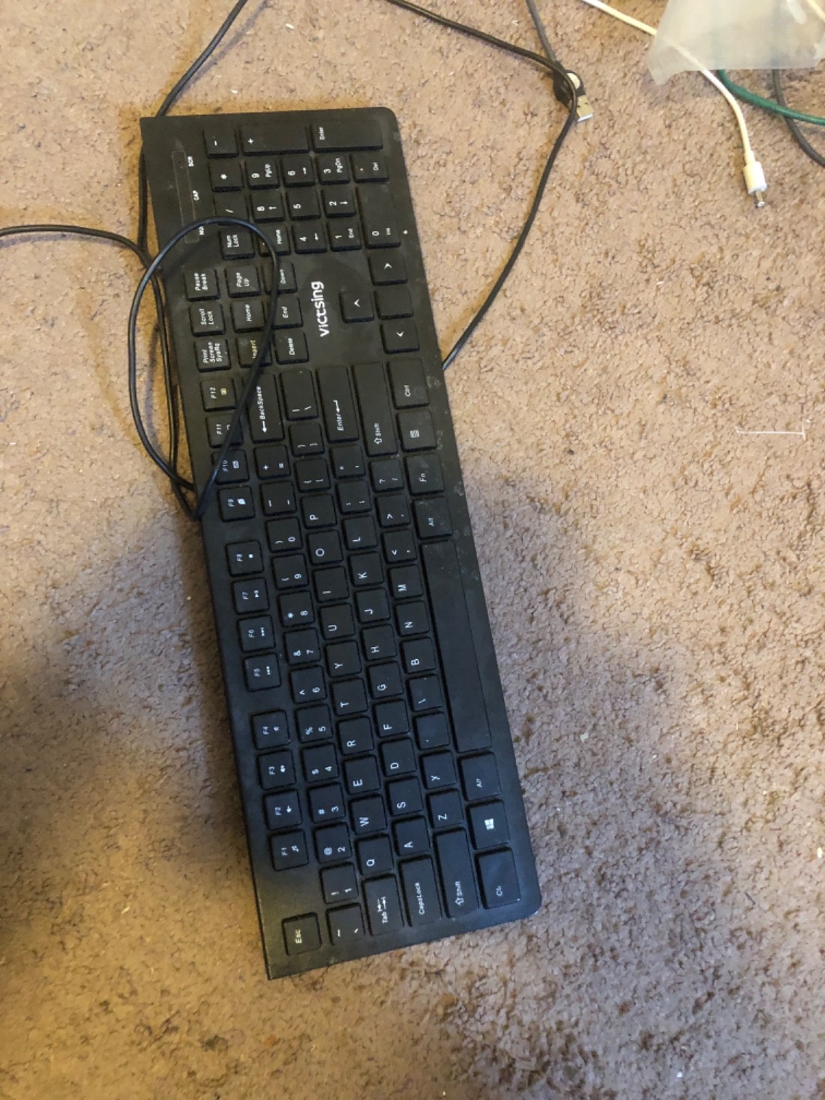 Victsing Wired Keyboard Model: PC206A Black Brand New
